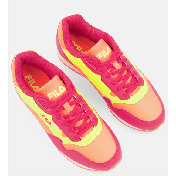 Fila Cress Color block Infants NEW in box Size 6 orange/yellow/fire red - Picture 3 of 5